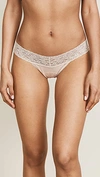 Hanky Panky Cotton With A Conscience Petite Low Rise Thong In Chai