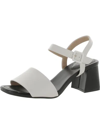 Rockport Farrah 2 Piece Womens Leather Ankle Strap Heels In White