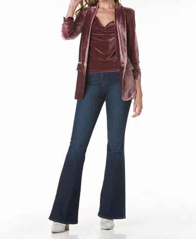 Tart Collections Kia Velvet Blazer In Windsor Wine In Multi