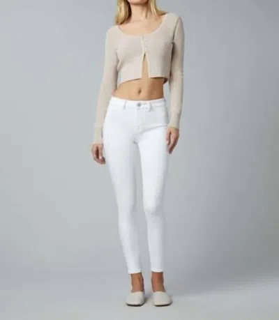 Dl1961 - Women's Florence Skinny Mid Rise Instasculpt Ankle Jeans In Milk In White