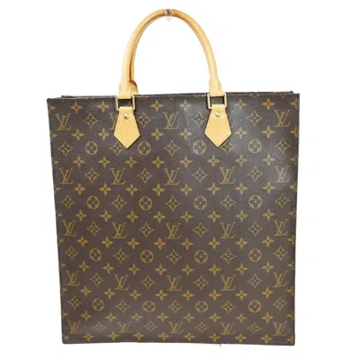 Pre-owned Louis Vuitton Sac Plat Canvas Tote Bag () In Brown