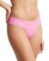 Hanky Panky Breathe Natural Thong In Taffy Pink