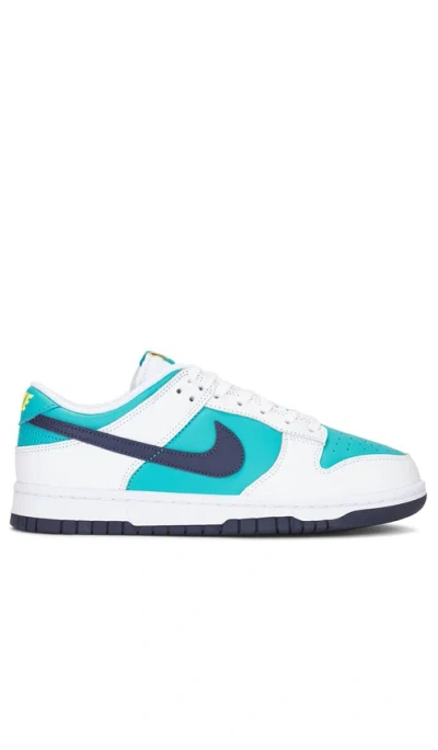Nike Dunk Low Retro Trainer In Dusty Cactus  Thunder Blue. & White