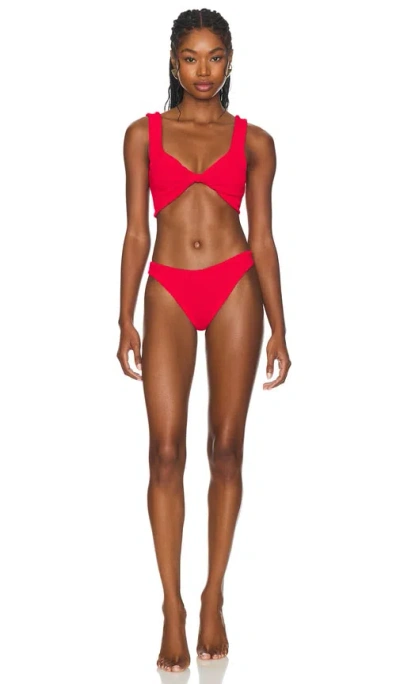 Hunza G Juno Bikini Set In Red