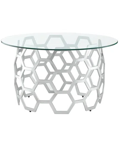Inspired Home Minae Coffee Table In Silver