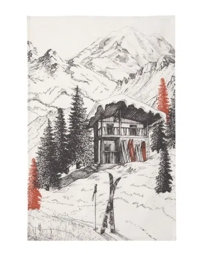Coucke Set Of 2 Mountain Cabin Tea Towels In Red