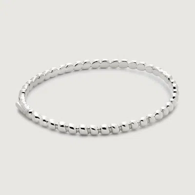 Monica Vinader Nura Teardrop Bangle Bracelet In Sterling Silver