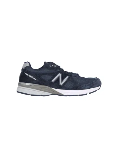 New Balance 990v4 Suede And Mesh Trainers In Blue