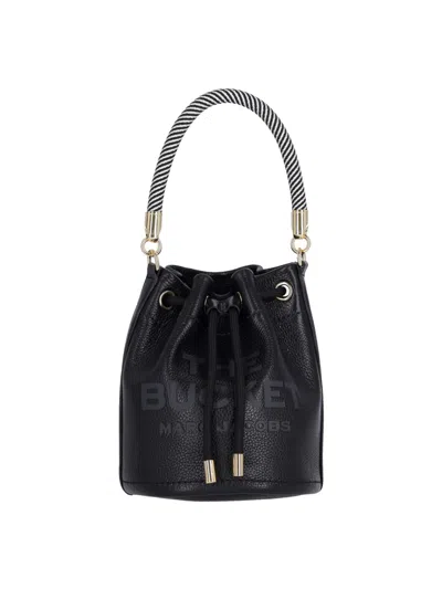 Marc Jacobs 'the Leather Bucket' Bag In Black  