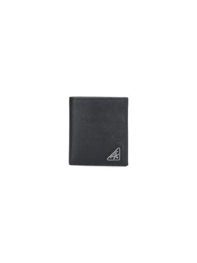Prada - Logo Wallet In Black  