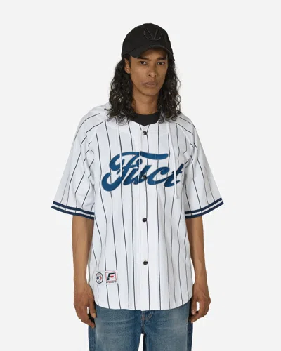 Fuct Hooded Baseball Jersey In White