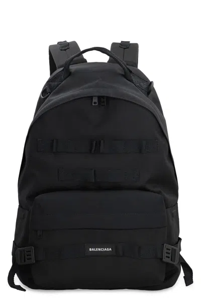 Balenciaga Army Medium Multicarry Backpack Nylon In Black