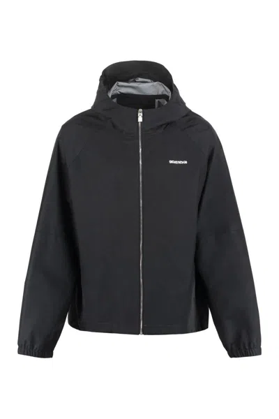 Givenchy Logo Detailed Hooded Jacket In Black