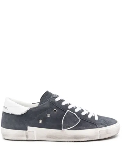 Philippe Model Prsx Low Man Sneakers Shoes In Blue