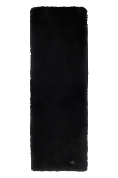 Saint Laurent Faux Fur Scarf In Black