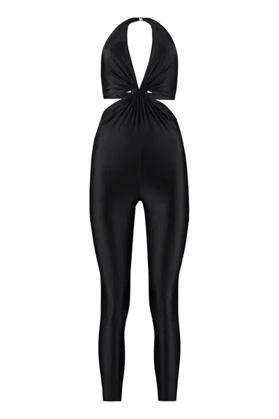 Saint Laurent Jersey Jumpsuit In Black