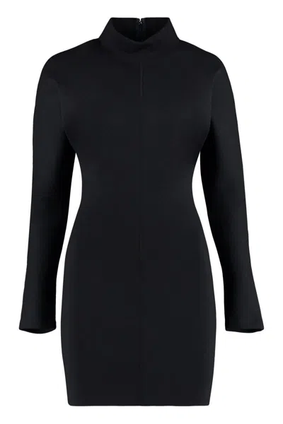 Saint Laurent Knitted Dress In Black