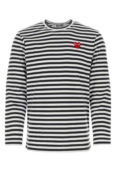 Comme Des Garçons Play Comme Des Garcons Play T-shirt In Stripped
