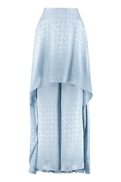 Fendi Silk Skirt Pants In Blue