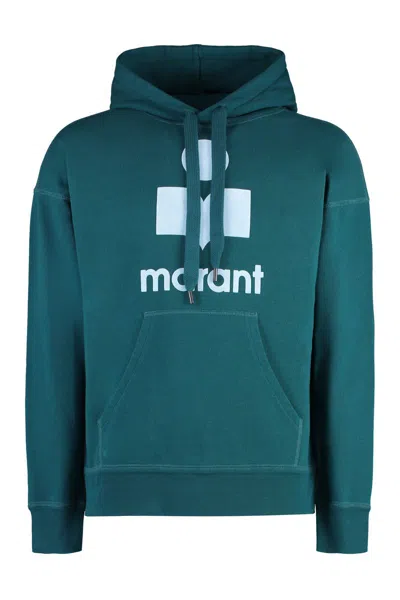 Isabel Marant Étoile Mansel Cotton Hoodie In Green