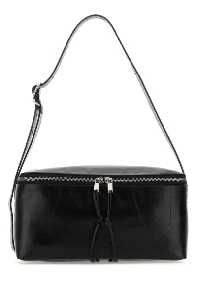 Jil Sander Black Leather Medium Shoulder Bag