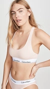 Calvin Klein Underwear Modern Cotton Bralette In Nymph's Thigh