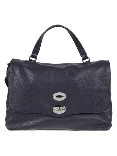 Zanellato Postina Studded Top Handle Bag In Blue