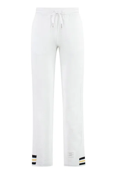 Thom Browne Drawstring Waist Track Trousers In White