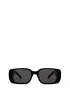 Dior Women's Rectangular Sunglasses, 53mm In Shiny Black / Smoke