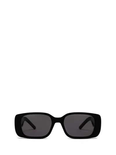 Dior Women's Rectangular Sunglasses, 53mm In Shiny Black / Smoke