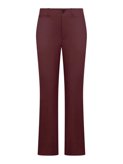 Saint Laurent Pantalon Drill De Coton Leger In Red