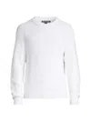 Michael Kors Cotton Shaker Knit Crewneck Sweater In White