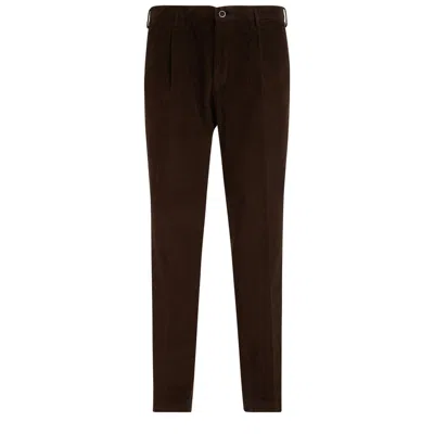 Incotex Straight-leg Corduroy Chinos In Brown