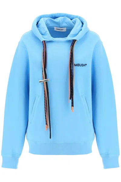 Ambush Multicord Hood Sweatshirt In Light Blue