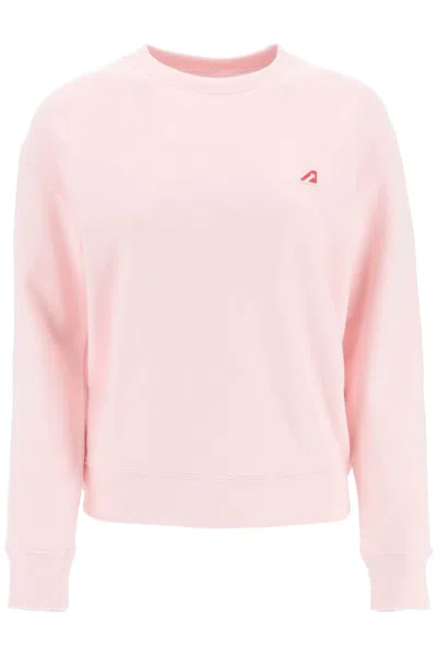 Autry Logo-patch Sweatshirt In Pink