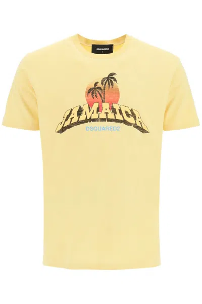 Dsquared2 Jamaica T-shirt In Yellow