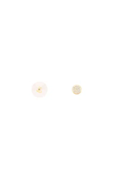 Jimmy Choo Auri Studs Earrings In Bianco