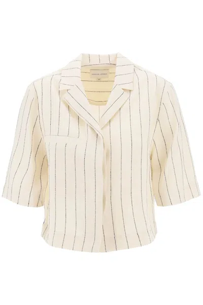 Loulou Studio Women's Lago Stripe Linen-blend Crop Shirt In Mixed Colours