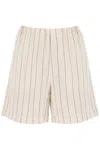 Loulou Studio Hada Viscose Blend Shorts In Mixed Colours