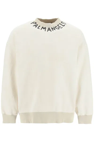 Palm Angels Off-white Vintage Sweatshirt In Beige