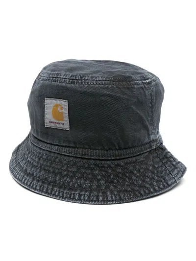 Carhartt Garrison Cotton Bucket Hat In Black