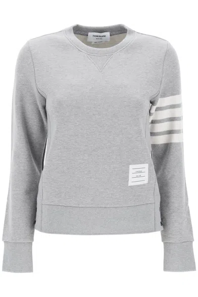 Thom Browne 4bar Cotton Sweatshirt In Gray