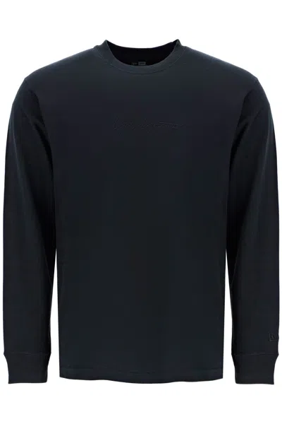 Yohji Yamamoto Black New Era Edition Printed Long Sleeve T-shirt In 1 Black