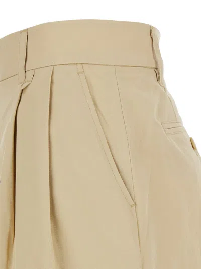 Dunst Cotton-linen Shorts In Beige