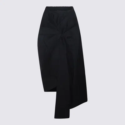 Issey Miyake Twisted Skirt In Black