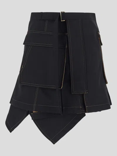 Sacai X Carhartt Wip Skirts In Black