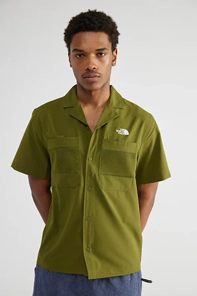 The North Face Khaki First Trail Shirt In Olive