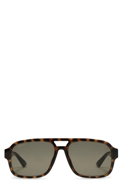 Gucci Aviator Sunglasses In Brown