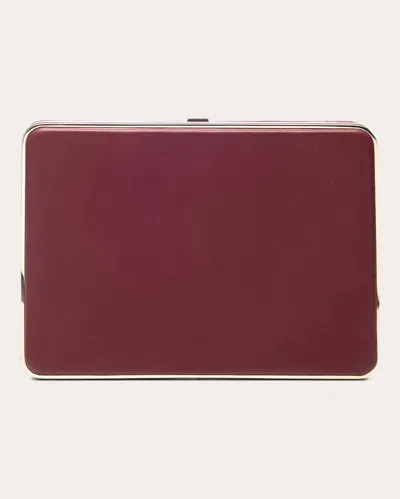 Hunting Season Women's The Leather Square Compact Case In Red