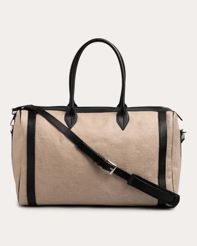 Hunting Season Women's The Linen Weekender In Black